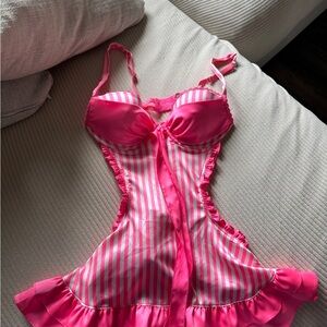 Victoria's Secret Pink and White Striped Chemise